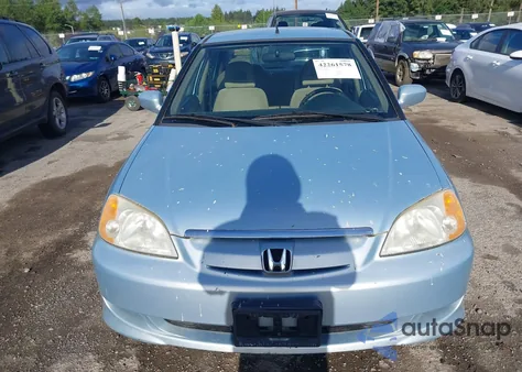 2003 Honda Civic Hybrid from USA, damaged, VIN JHMES96663S020907